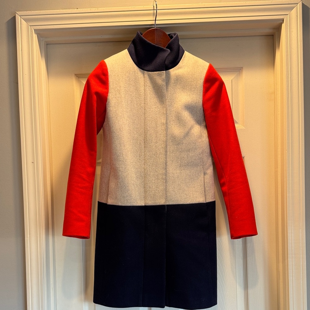 J.Crew Colorblock Coat with Sunset Sleeves